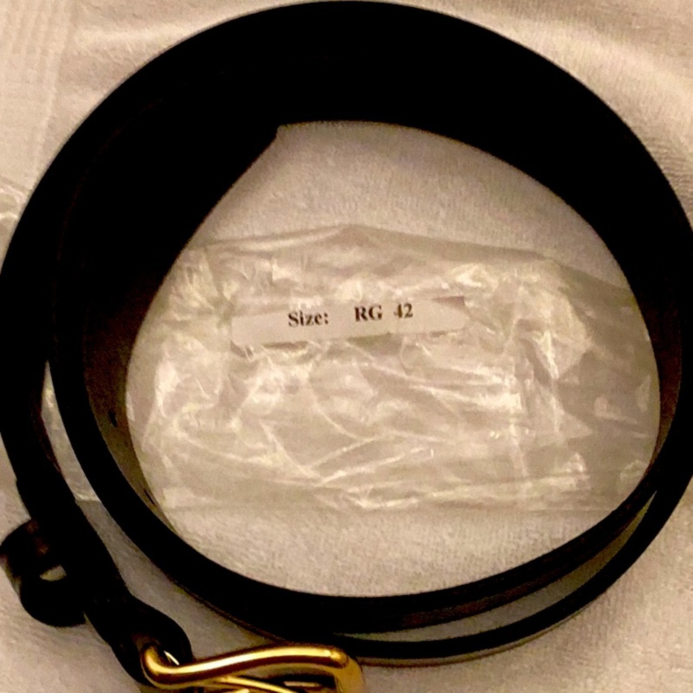 Men’s  42 Inch Heavy Duty Black Belt with Solid Brass Buckle